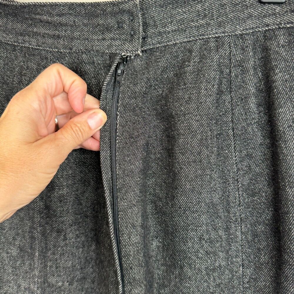 Handmade Women A-Line Midi Skirt Heavy Denim Classic Modest Chic Capsule - Picture 5 of 8